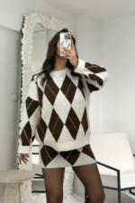 Ekru/Acı Kahve İkili Takım