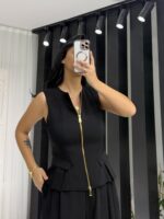 Siyah Tensel Pantolon - Görsel 4