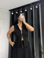 Siyah Tensel Pantolon - Görsel 6