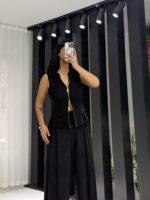 Siyah Tensel Pantolon - Görsel 5