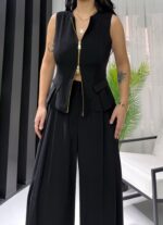 Siyah Tensel Pantolon - Görsel 2