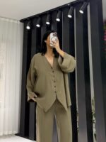 Haki Premium Alt Üst Takım - Görsel 10