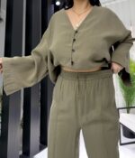 Haki Premium Alt Üst Takım - Görsel 7