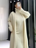 Bej Hırka Elbise İkili Takım - Görsel 4