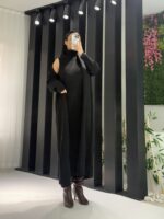 Siyah Hırka Elbise İkili Takım - Görsel 3