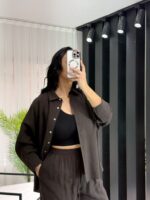 Acı Kahve Gömlek Havuç Pantolon İkili Takım - Görsel 4