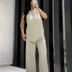 Taş Premium Kalite Bağlamalı Asimetrik Takım