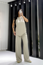 Taş Premium Kalite Bağlamalı Asimetrik Takım