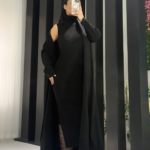 Siyah Hırka Elbise İkili Takım