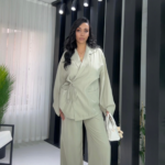 Min Yeşil Premium Bağlamalı Cepli Takım