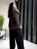 Acı Kahve Oversize Gömlek - Görsel 3