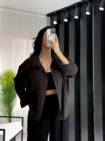 Acı Kahve Oversize Gömlek - Görsel 2