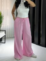 Pembe Gofre Oversize Pantul - Görsel 2