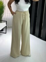 Bej Gofre Oversize Pantul - Görsel 4