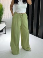 Yeşil Gofre Oversize Pantul - Görsel 4