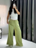 Yeşil Gofre Oversize Pantul - Görsel 3