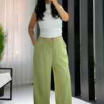 Yeşil Gofre Oversize Pantul