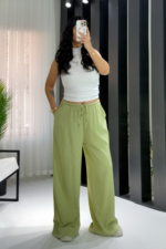 Yeşil Gofre Oversize Pantul
