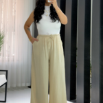 Bej Gofre Oversize Pantul