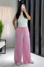 Pembe Gofre Oversize Pantul