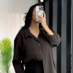 Acı Kahve Oversize Gömlek
