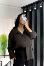 Acı Kahve Oversize Gömlek
