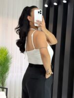 Beyaz Dantel Detay Bodysuit - Görsel 4