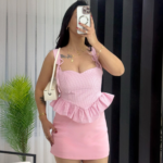 Pembe İçi Şortlu Etek
