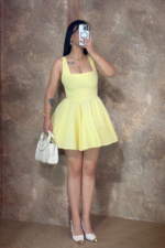 Sarı Mini Elbise