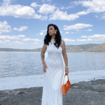 Beyaz Astarlı Dantel Elbise